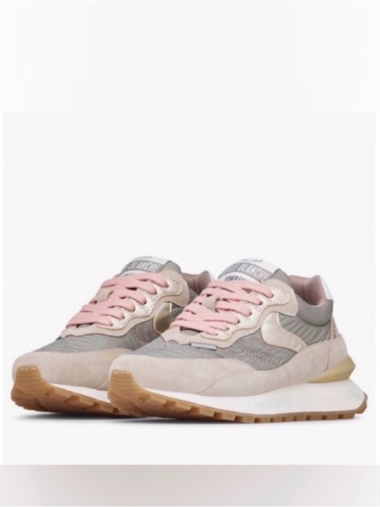 Voile Blanche Shoes - NWT VOILE BLANCHE QWARK HYPE WOMAN Suede & Technical Fabric Sneakers BEIGE-GREY